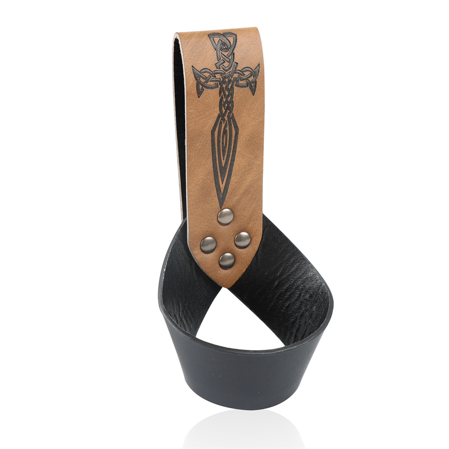 Outdoor Hunting Tv - Cinturón para espada de cuero PU