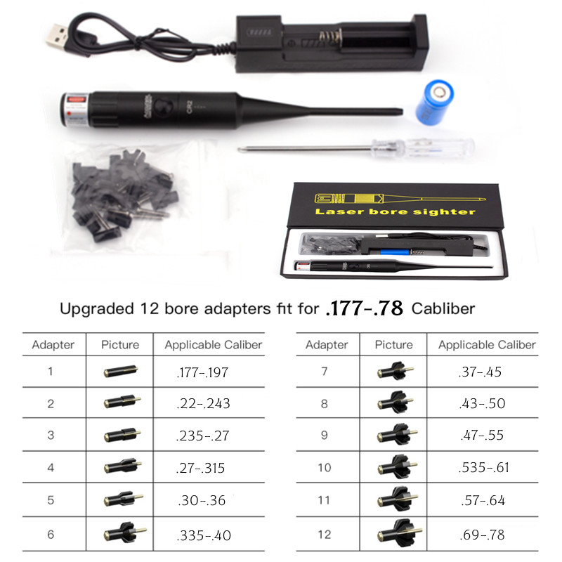 Kit de mira de orificio 12 ada - Laser Boresighter Kit reseña y precio