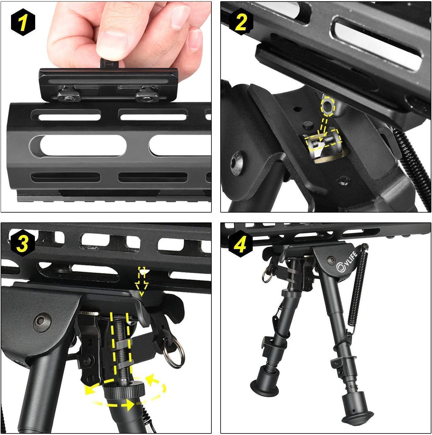 WildSky-adaptador de bípode Pi - Bipod Rifle Mount reseña y precio