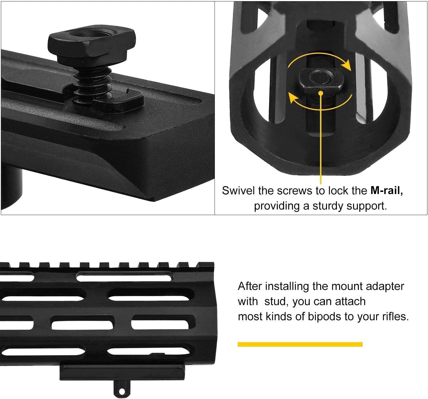 WildSky-adaptador de bípode Pi - Bipod Rifle Mount reseña y precio