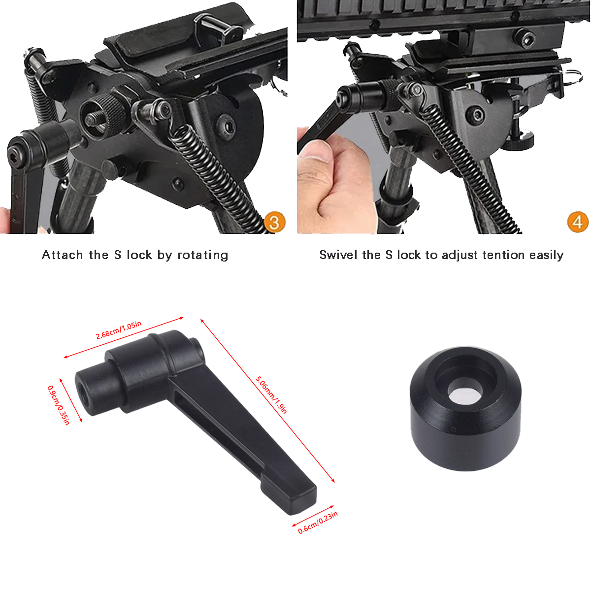 Táctico Ajuste rápido Giratori - Bipod Rifle Mount reseña y precio
