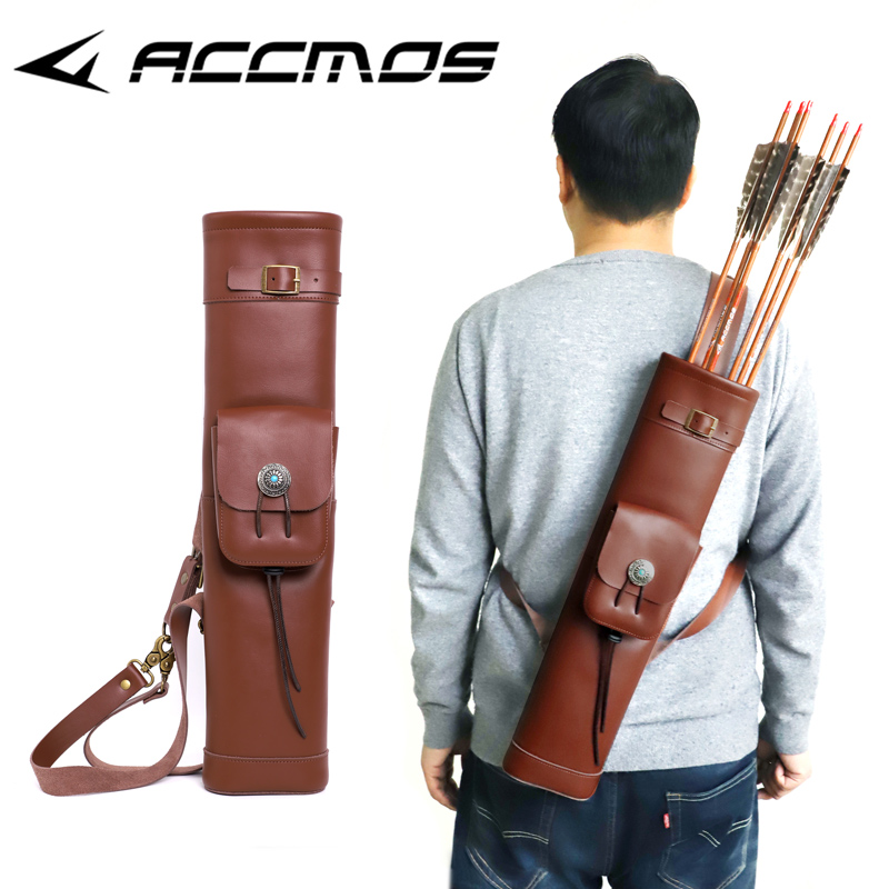 Carcaj de cuero de vaca para t - Quiver Arrow Back reseña y precio