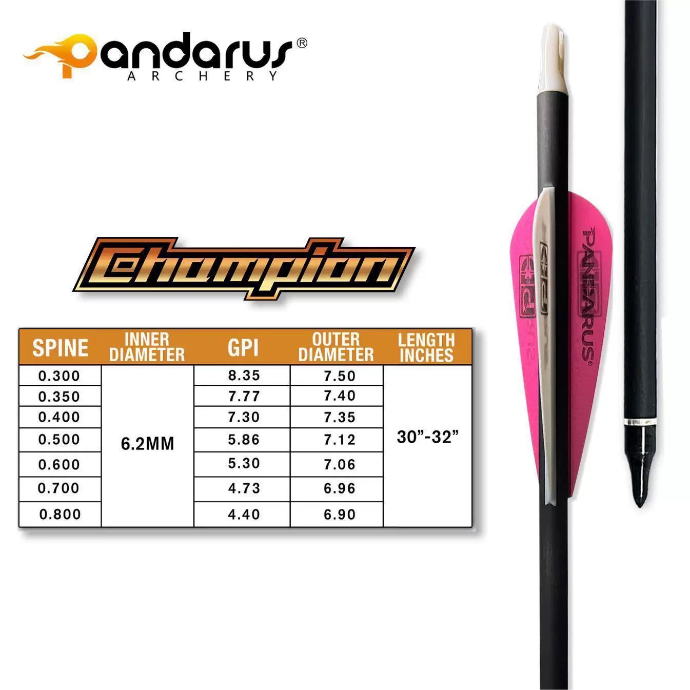 Flechas de Carbono Puro Pandar - Arrow Carbon Shaft reseña y precio
